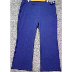 Chico’s 4R Pull-On Knit Slacks Pants Women’s Size 20 Royal Blue Stretch